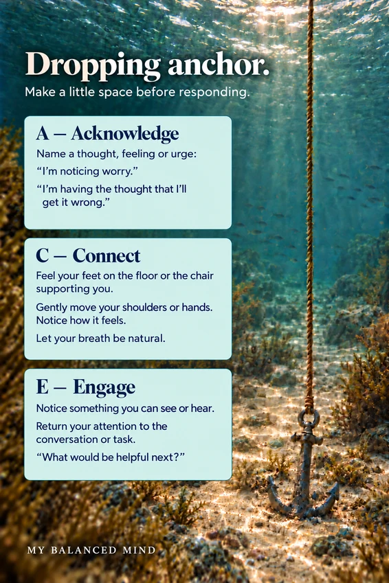 Preview of the illustrated Dropping Anchor practice